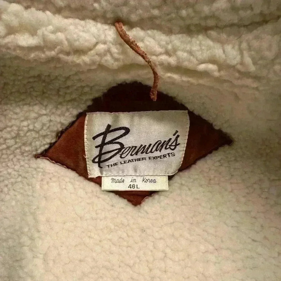 BERMAN’s LEATHER EXPERTS Leather Suede Bomber VINTAGE Jacket - RARE AMAZING - Picture 10 of 11